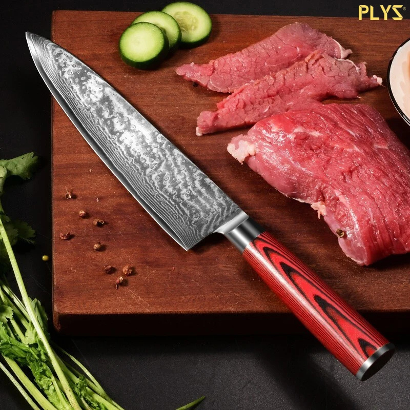 Damascus Kitchen Knife 8 Inch - Unlimited Knives™
